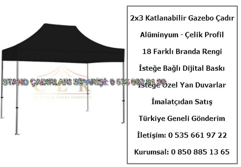 2x3 Katlanabilir Gazebo Çadır Portatif Tente