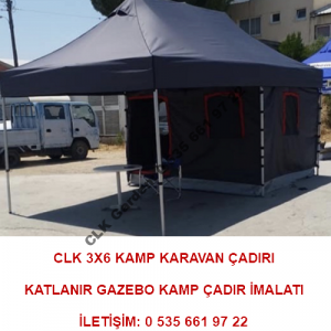 CLK 3x6 Alüminyum Verandalı Gazebo Katlanır Kamp Karavan Çadırı İmalatı Satışı 1