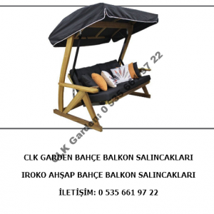 CLK Garden Iroko Ahşap Kafkas Bahçe Balkon Teras Salıncak