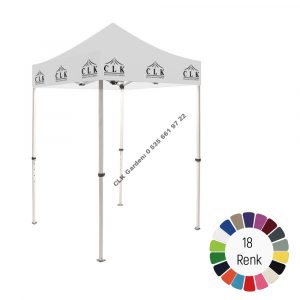 CLK 2x2 Saçak Baskılı Katlanabilir Tente Gazebo Çadır İmalatı Satışı